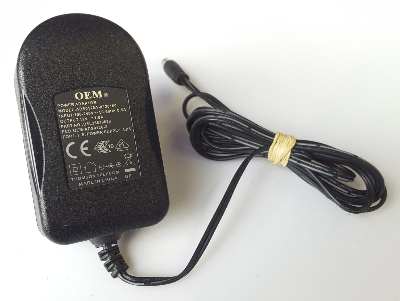 *Brand NEW* OEM THOMSON TELECOM ADS0126A-X120100 12V 1A DSL36879820 AC/DC ADAPTER POWER SUPPLY